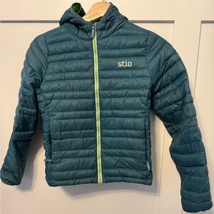 Stio Kids Pinion Down Hooded Jacket - Green